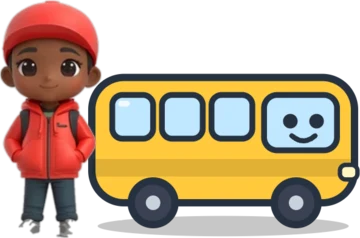 A rider waiting for the yellow Bustle bus